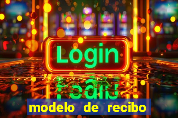 modelo de recibo de pagamento word