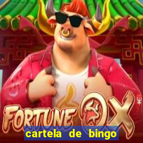 cartela de bingo pra imprimir